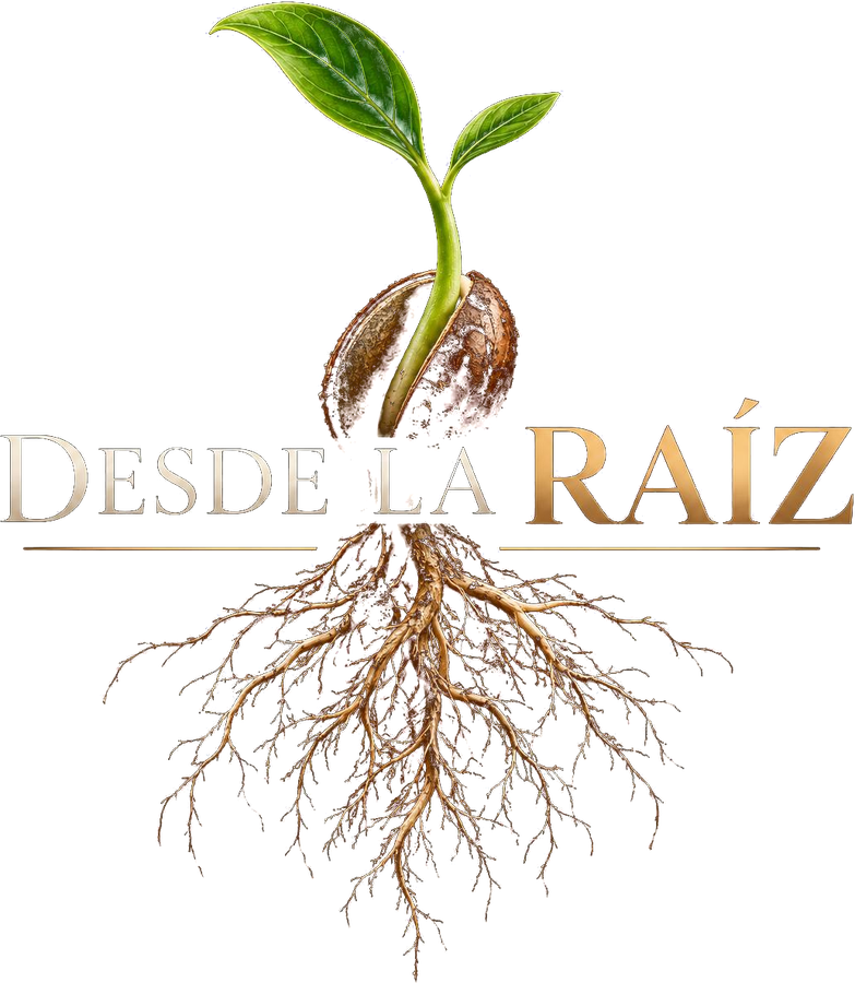 Desde la Raíz: una semilla germinando con sus raíces